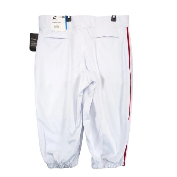 NWT Champro Knicker Baseball Softball Pants Men's L Loose Fit White Red Stripe - Picture 2 of 10